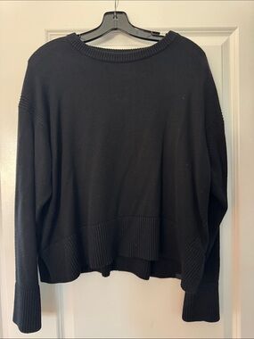 lululemon athletica Black Crewneck Knit Sweater